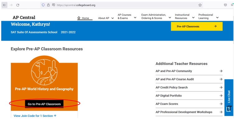 AP Classroom – AP Central