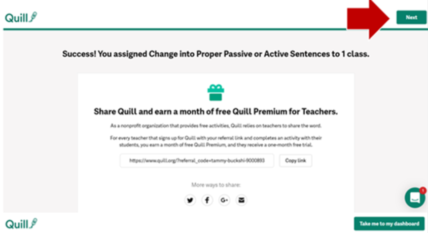 how to assign assignments in quill